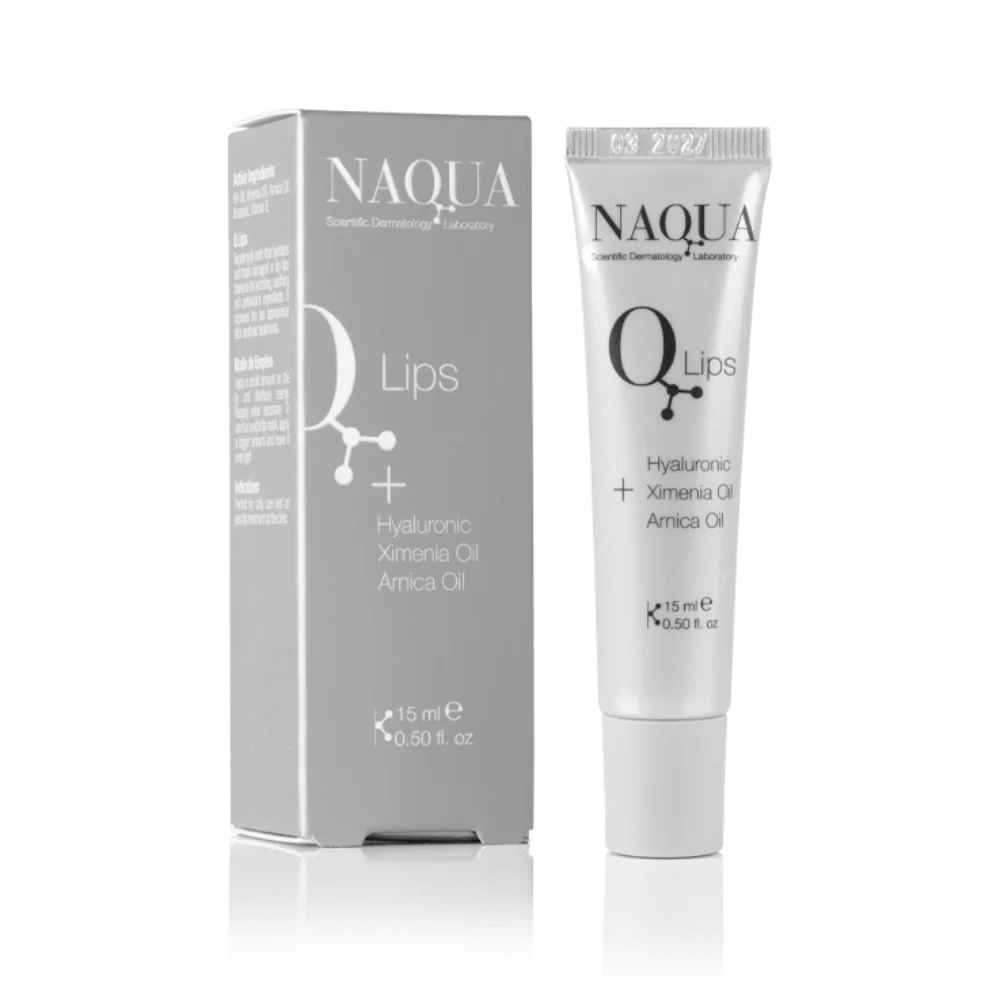 Q Lips + Ac. Ximenia, HA Oil, Árnica, Bisabolol, Vit E NAQUA 15ml - Image 2