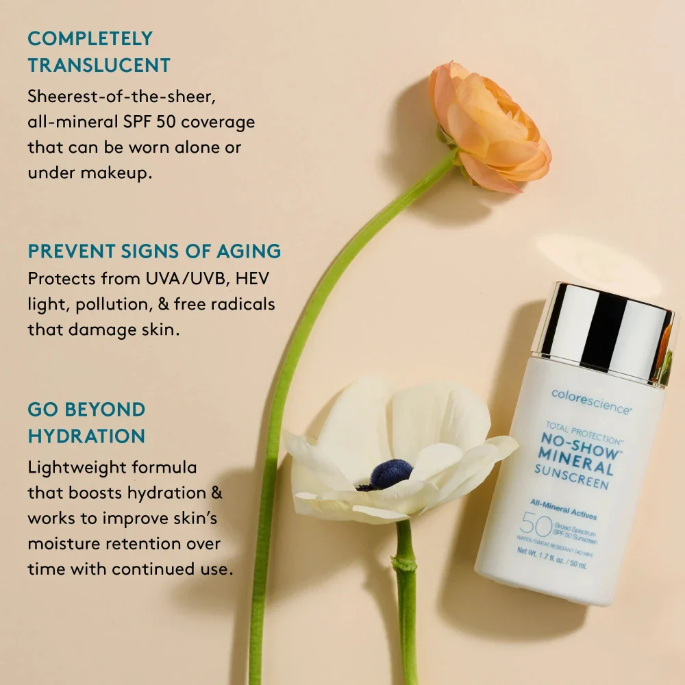 No-Show™ Mineral Sunscreen SPF 50 Fluido solar mineral transparente Colorescience 50ml - Image 3